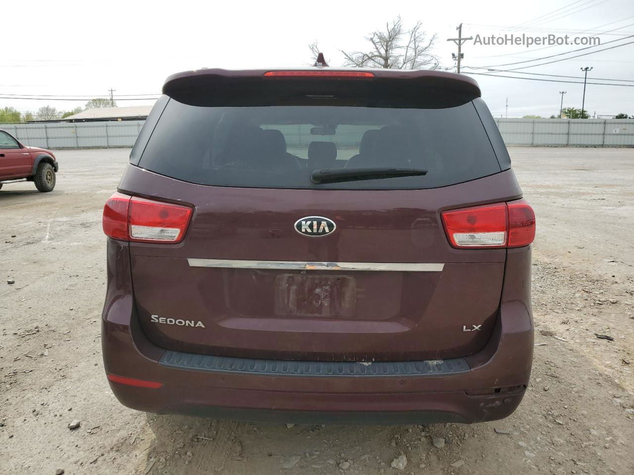 2017 Kia Sedona Lx Maroon vin: KNDMB5C17H6328506