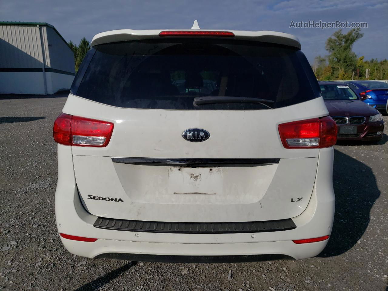 2017 Kia Sedona Lx White vin: KNDMB5C17H6330496