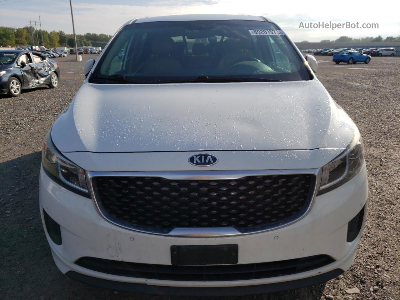 2017 Kia Sedona Lx White vin: KNDMB5C17H6330496