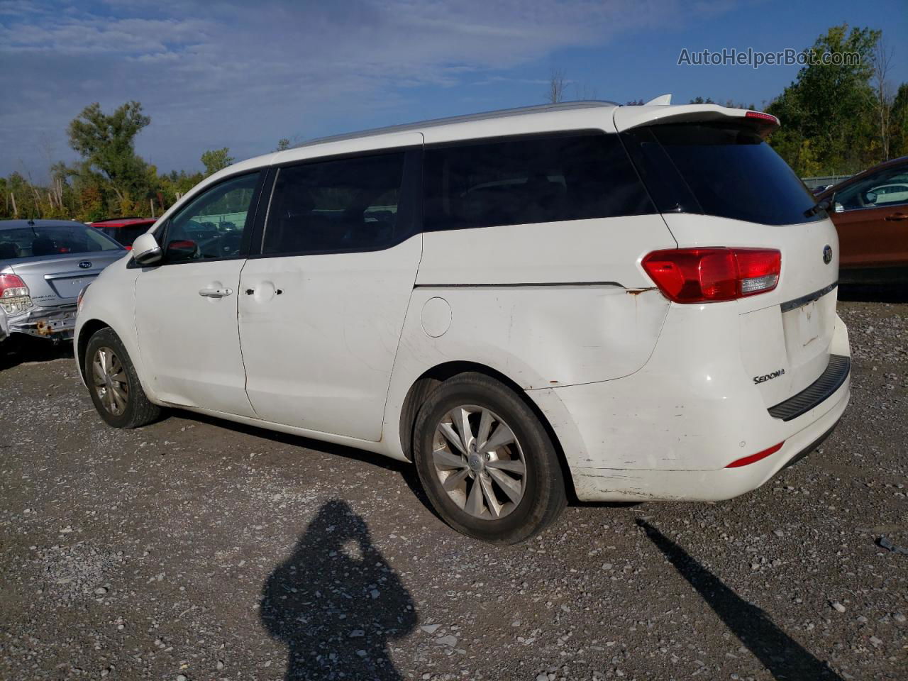 2017 Kia Sedona Lx White vin: KNDMB5C17H6330496