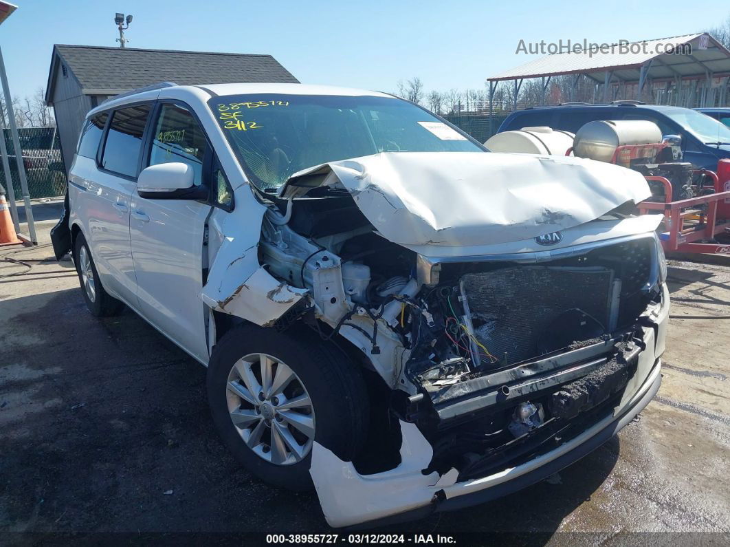 2017 Kia Sedona Lx White vin: KNDMB5C17H6331678