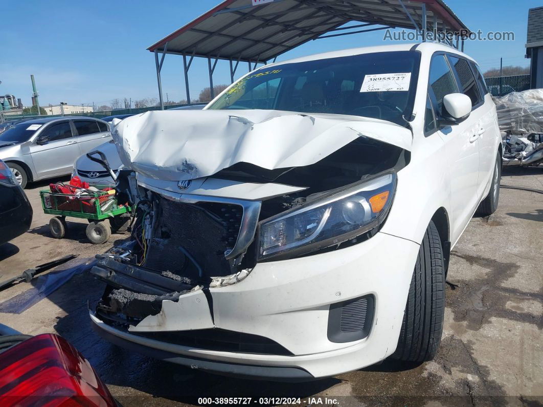 2017 Kia Sedona Lx White vin: KNDMB5C17H6331678