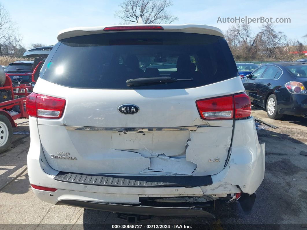 2017 Kia Sedona Lx White vin: KNDMB5C17H6331678