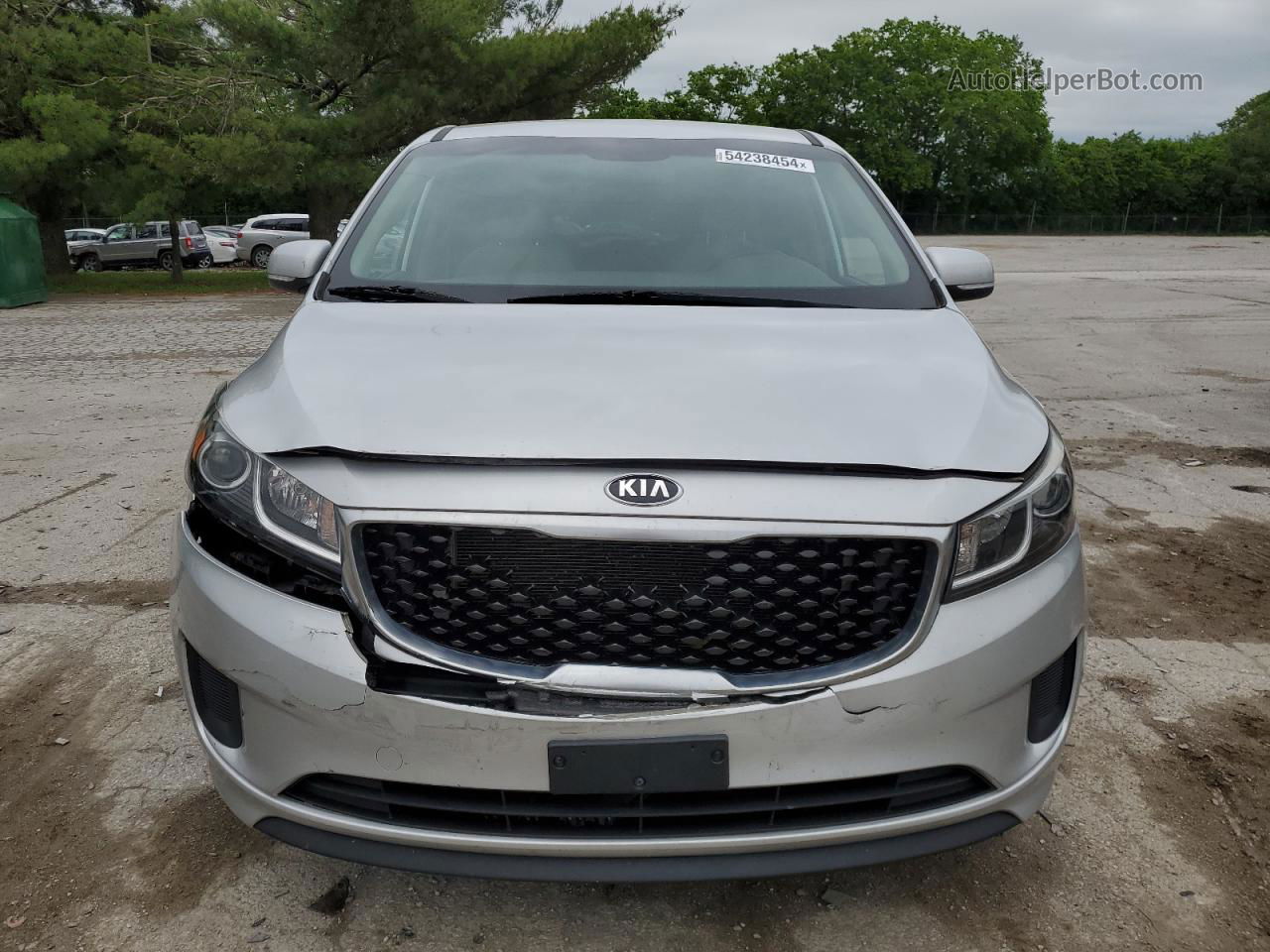 2017 Kia Sedona Lx Silver vin: KNDMB5C18H6227300