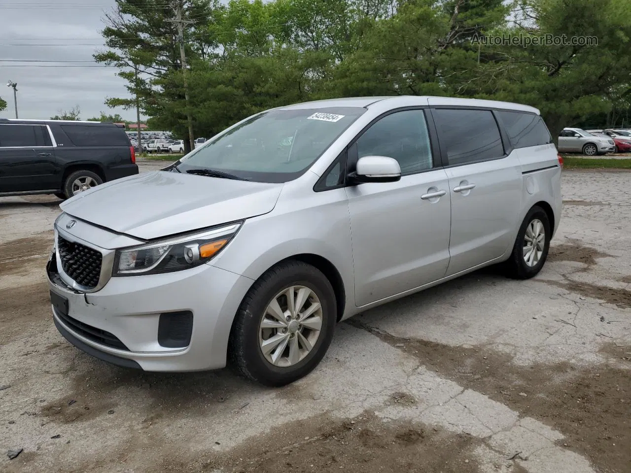 2017 Kia Sedona Lx Silver vin: KNDMB5C18H6227300