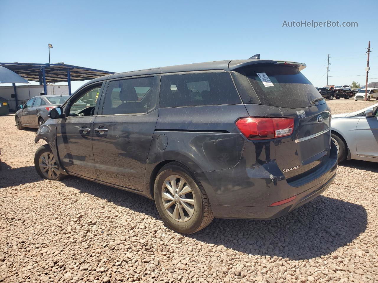 2017 Kia Sedona Lx Black vin: KNDMB5C18H6233890