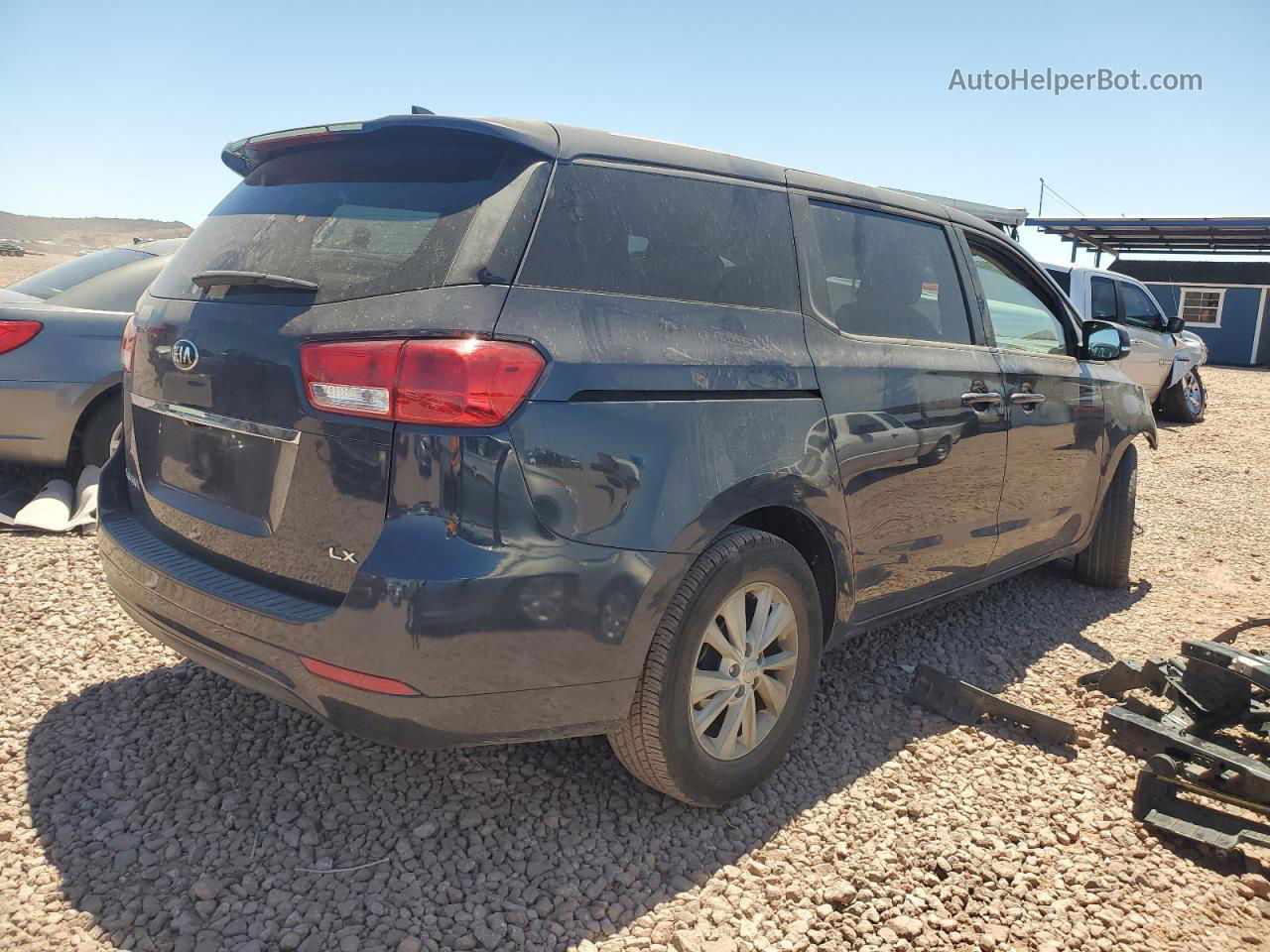 2017 Kia Sedona Lx Black vin: KNDMB5C18H6233890