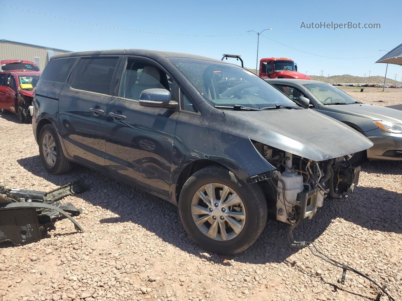 2017 Kia Sedona Lx Black vin: KNDMB5C18H6233890