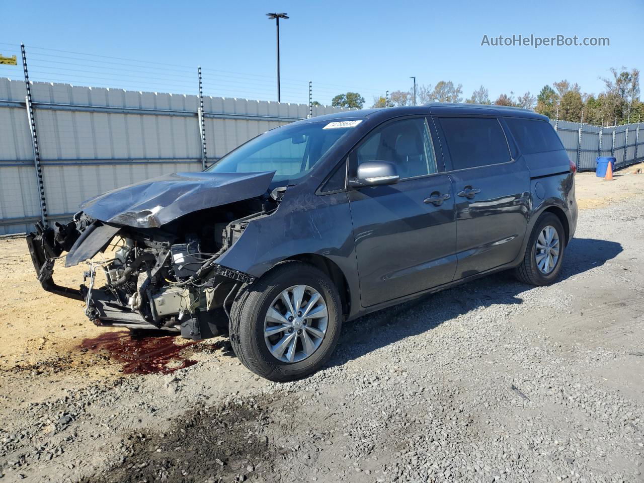 2017 Kia Sedona Lx Gray vin: KNDMB5C18H6242640