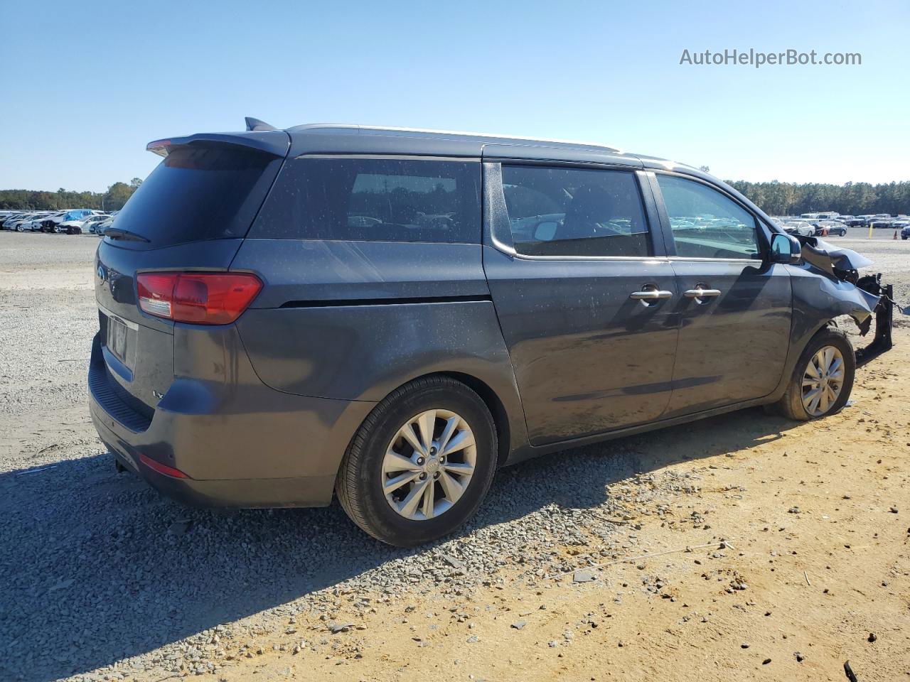 2017 Kia Sedona Lx Gray vin: KNDMB5C18H6242640