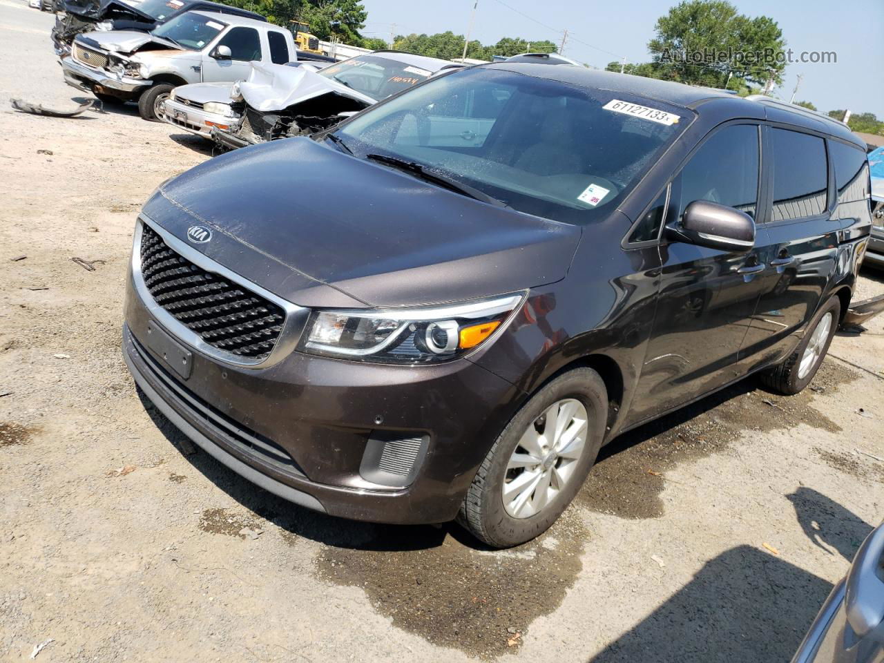 2017 Kia Sedona Lx Brown vin: KNDMB5C18H6280871