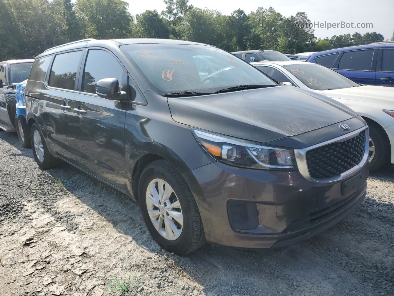 2017 Kia Sedona Lx Brown vin: KNDMB5C18H6280871