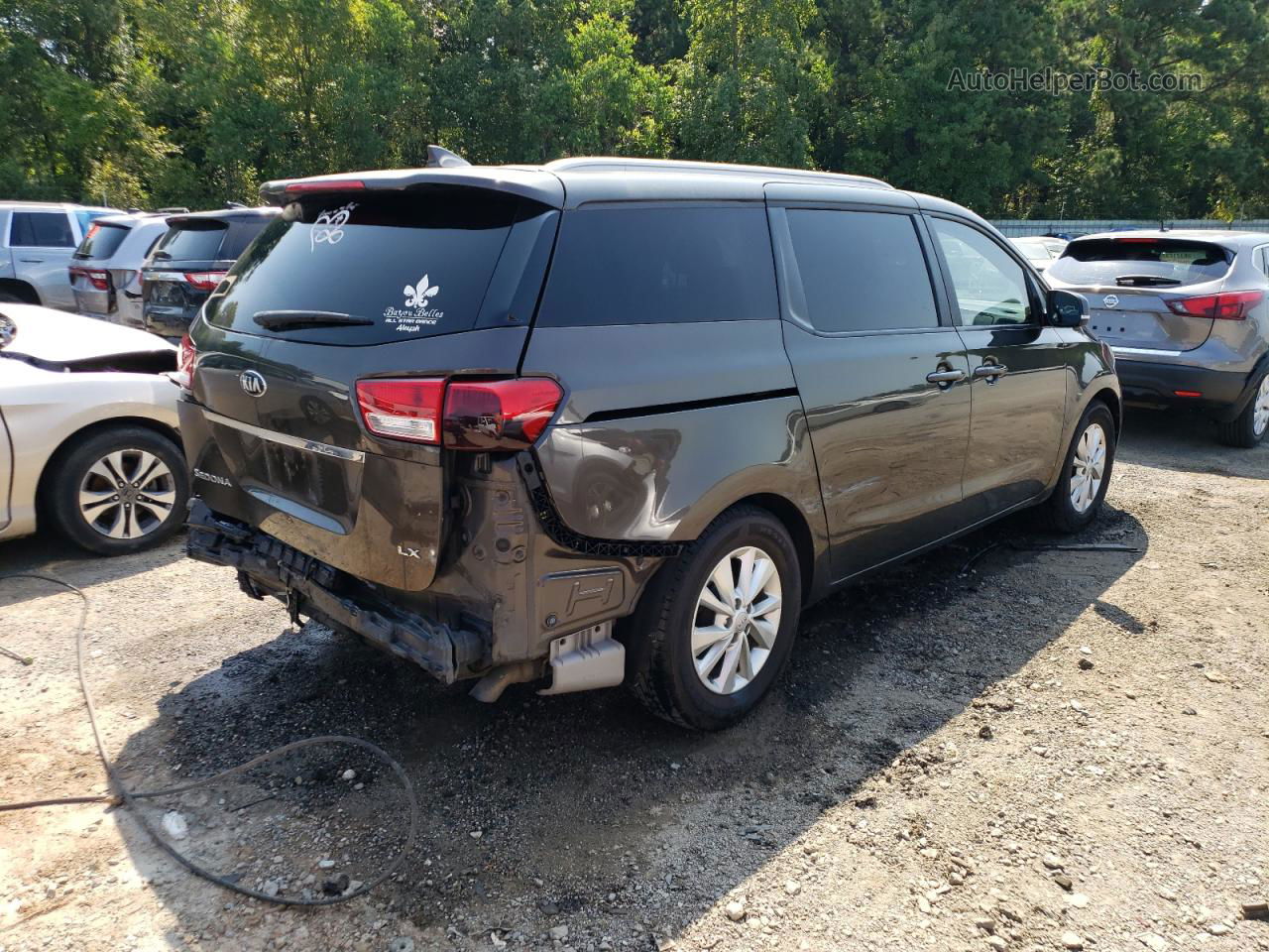 2017 Kia Sedona Lx Brown vin: KNDMB5C18H6280871