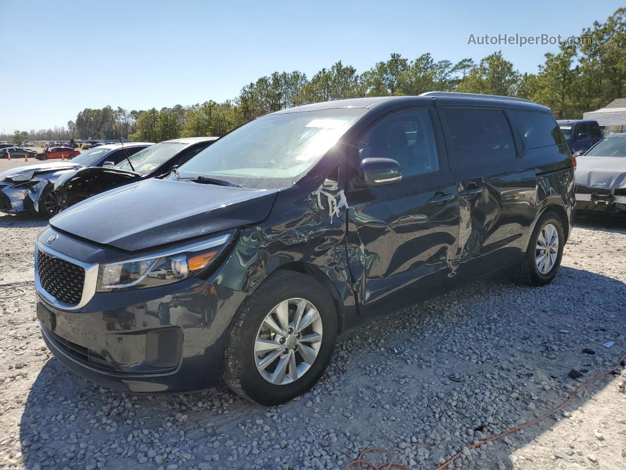 2017 Kia Sedona Lx Blue vin: KNDMB5C18H6281308