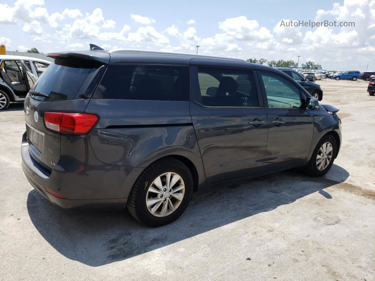 2017 Kia Sedona Lx Gray vin: KNDMB5C18H6316283