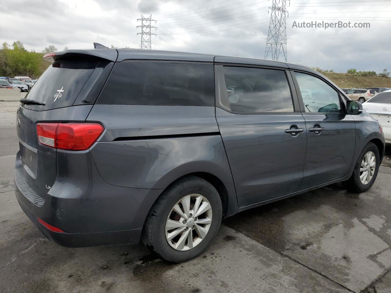 2017 Kia Sedona Lx Gray vin: KNDMB5C19H6218685