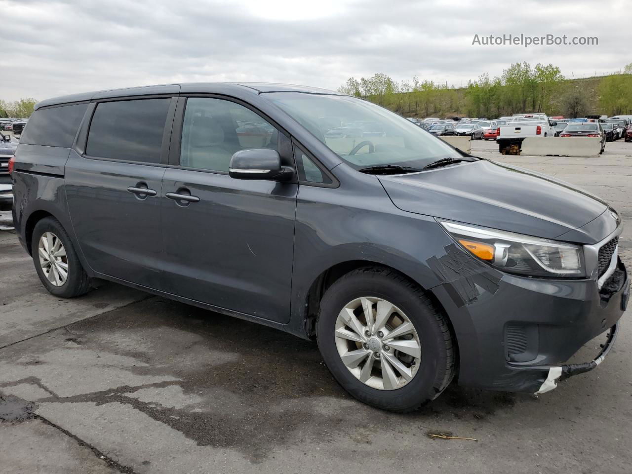 2017 Kia Sedona Lx Gray vin: KNDMB5C19H6218685