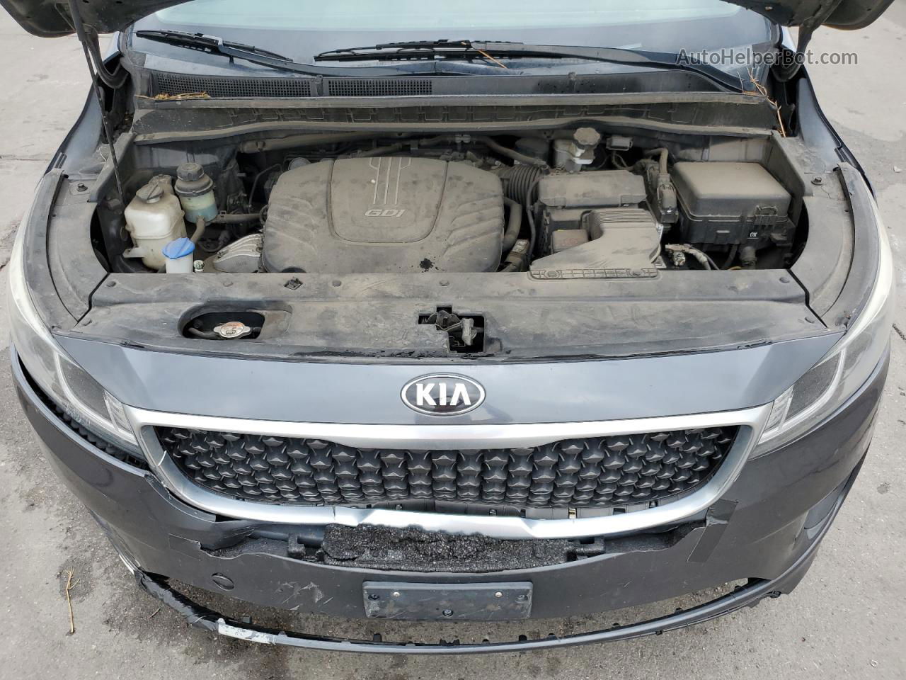 2017 Kia Sedona Lx Gray vin: KNDMB5C19H6218685