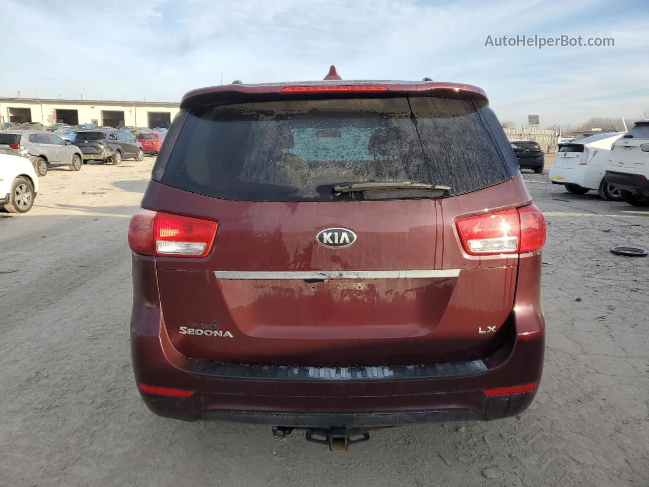 2017 Kia Sedona Lx Burgundy vin: KNDMB5C19H6219772