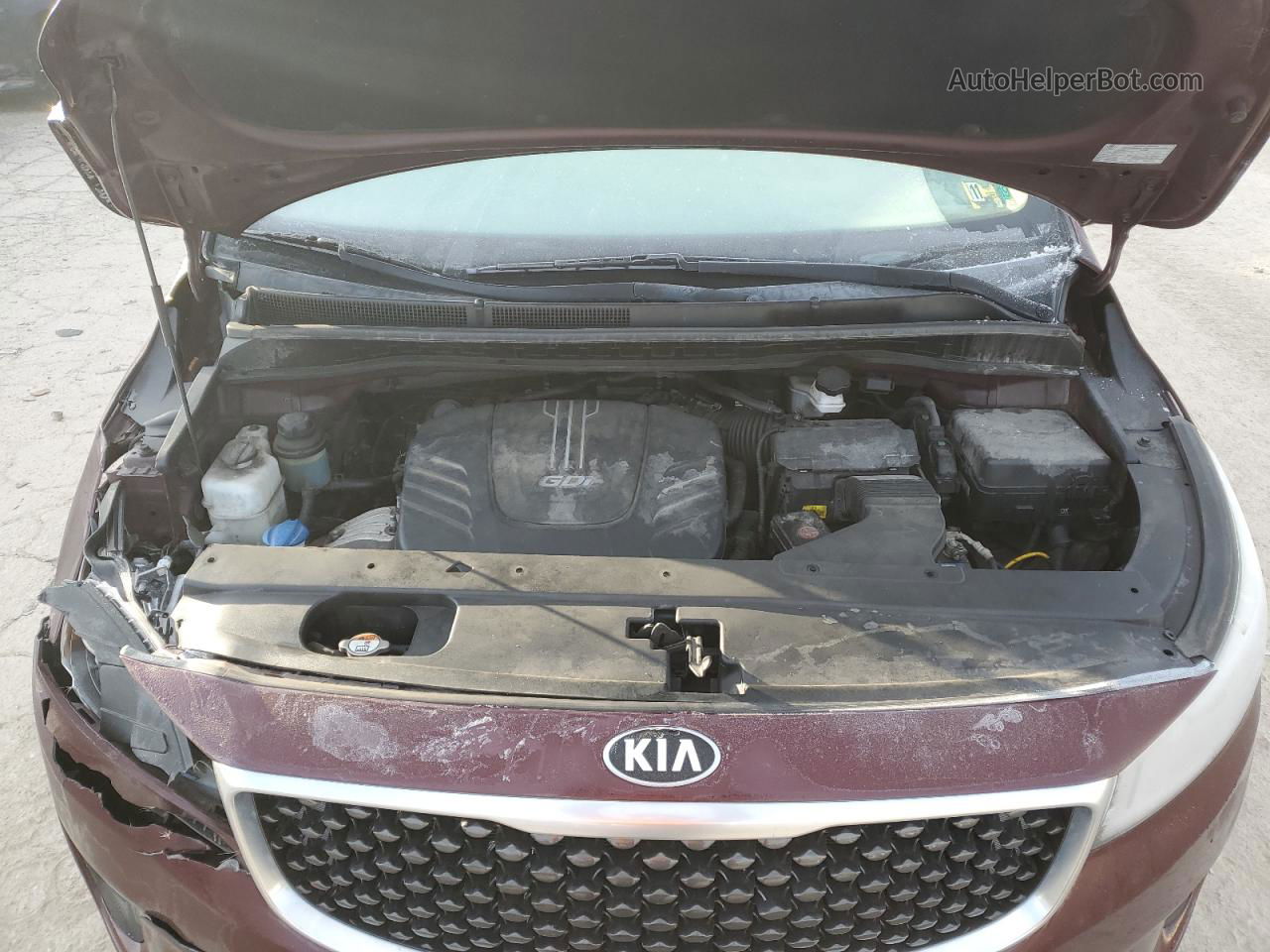 2017 Kia Sedona Lx Burgundy vin: KNDMB5C19H6219772