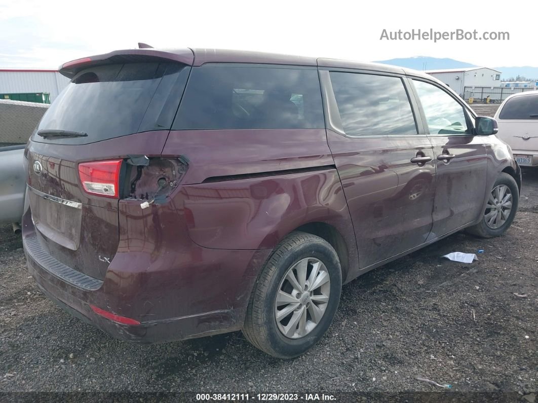 2017 Kia Sedona Lx Brown vin: KNDMB5C19H6234420