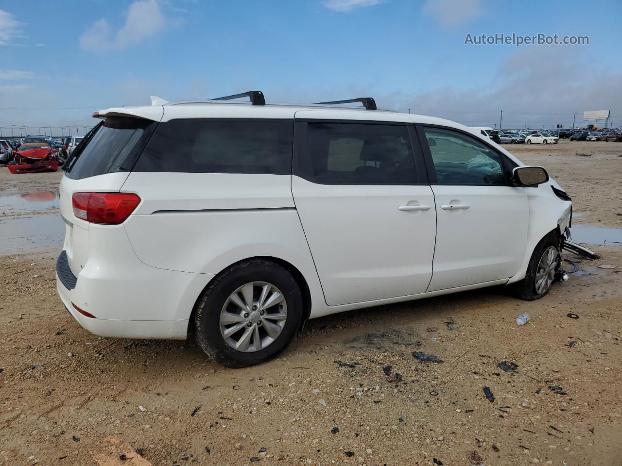 2017 Kia Sedona Lx White vin: KNDMB5C19H6254585