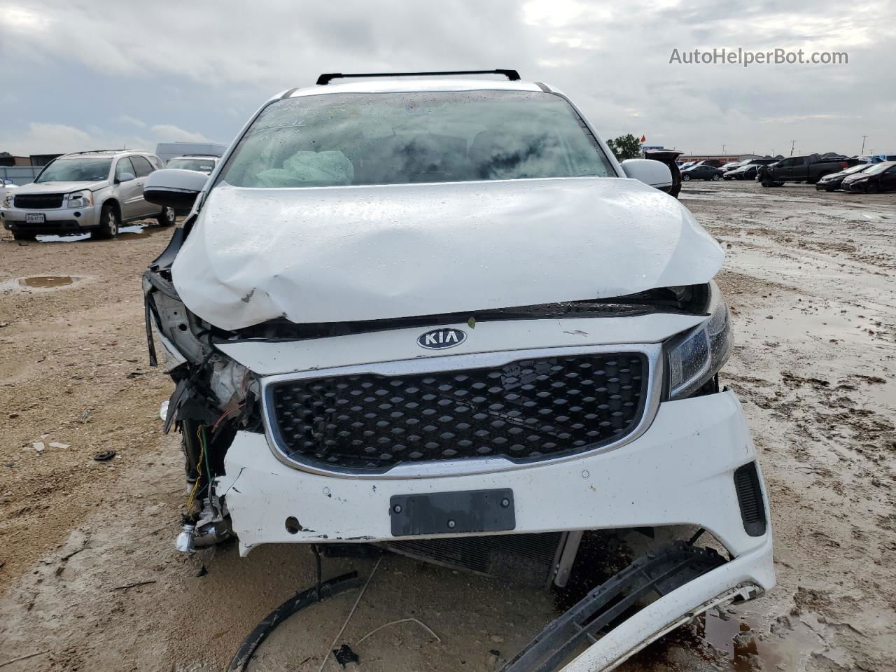 2017 Kia Sedona Lx White vin: KNDMB5C19H6254585