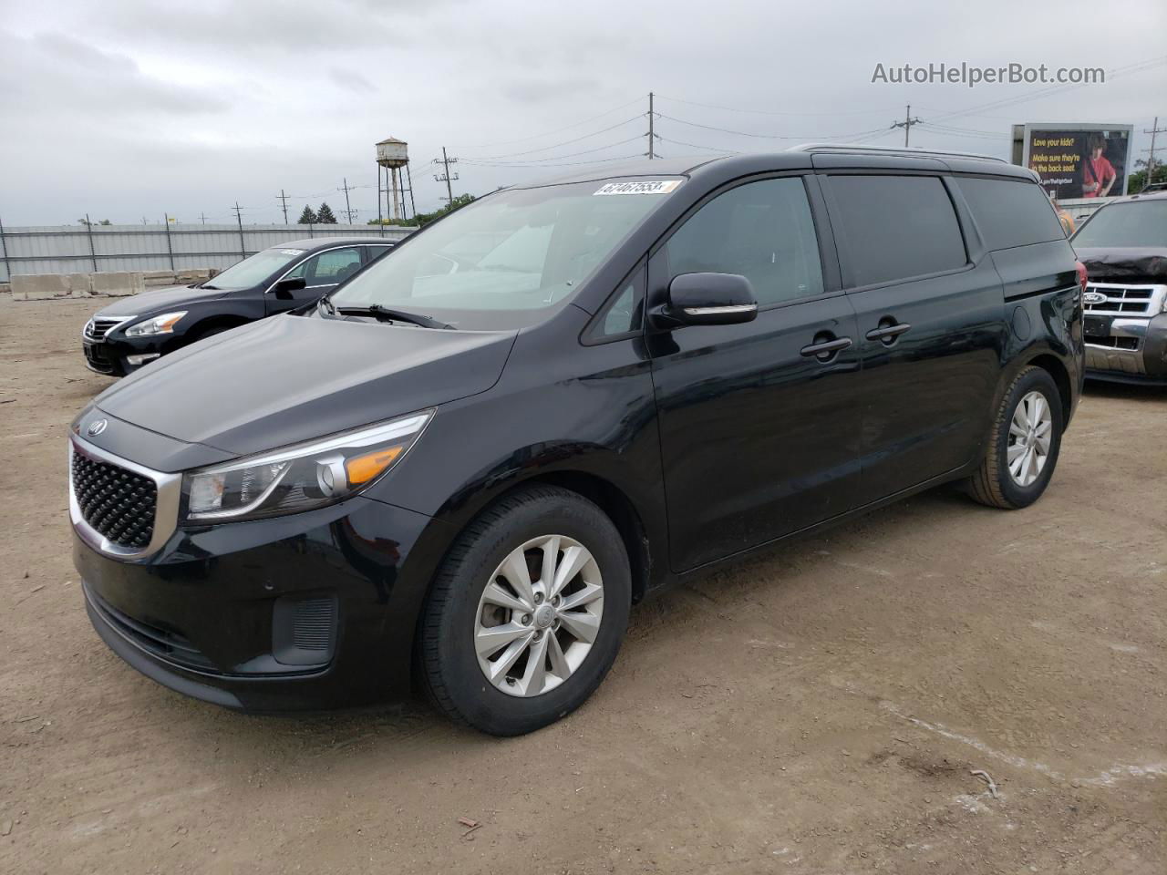 2017 Kia Sedona Lx Black vin: KNDMB5C19H6265988