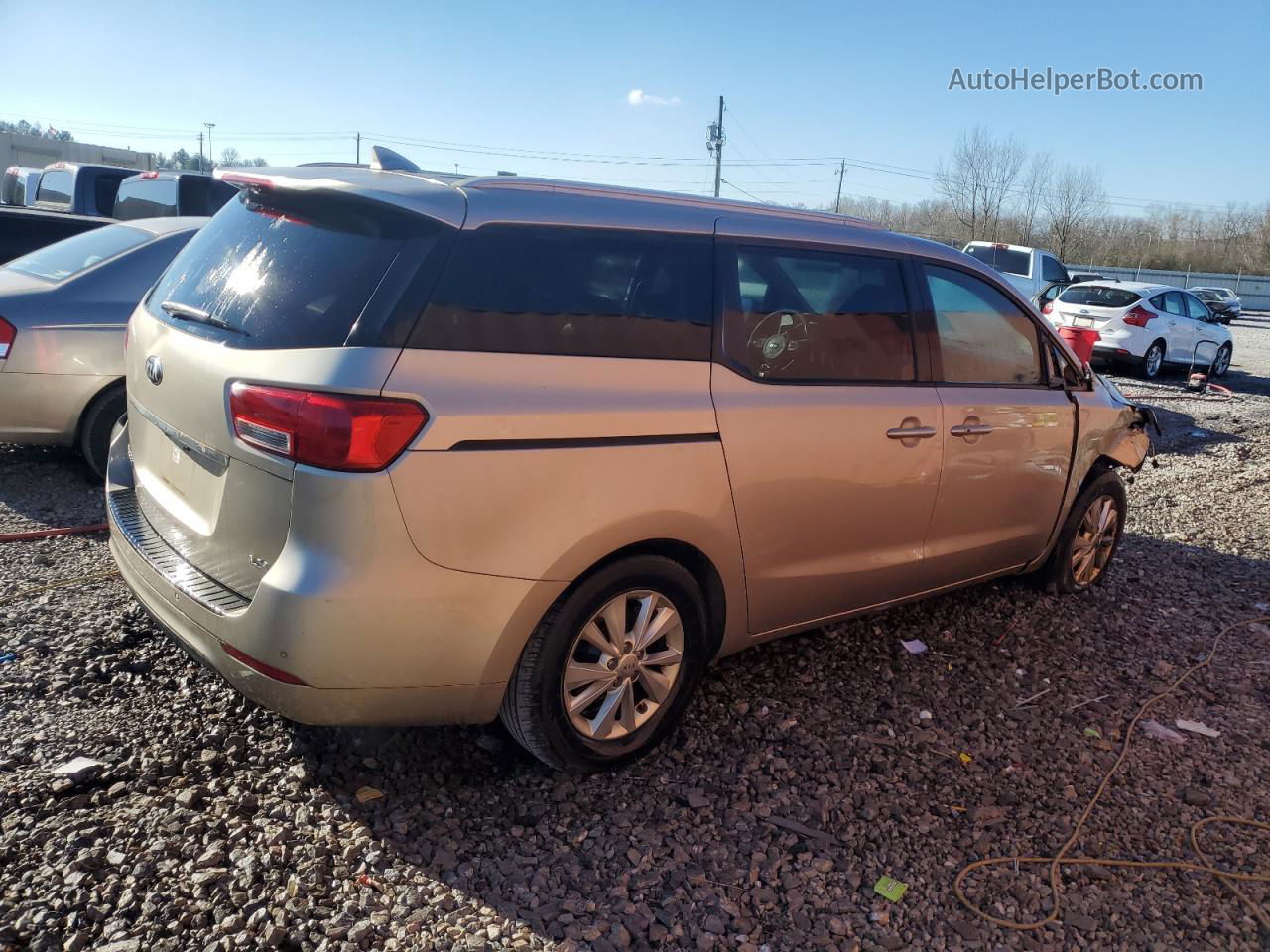 2017 Kia Sedona Lx Золотой vin: KNDMB5C19H6266834