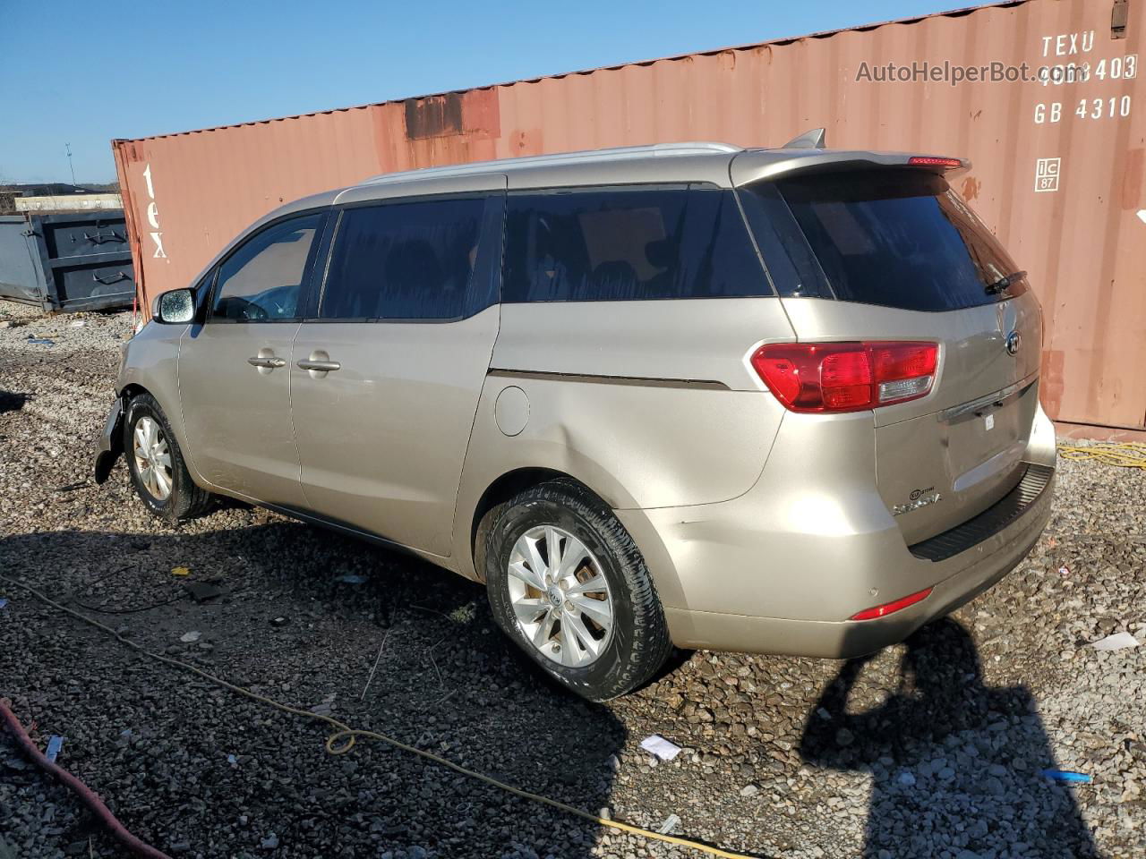 2017 Kia Sedona Lx Золотой vin: KNDMB5C19H6266834