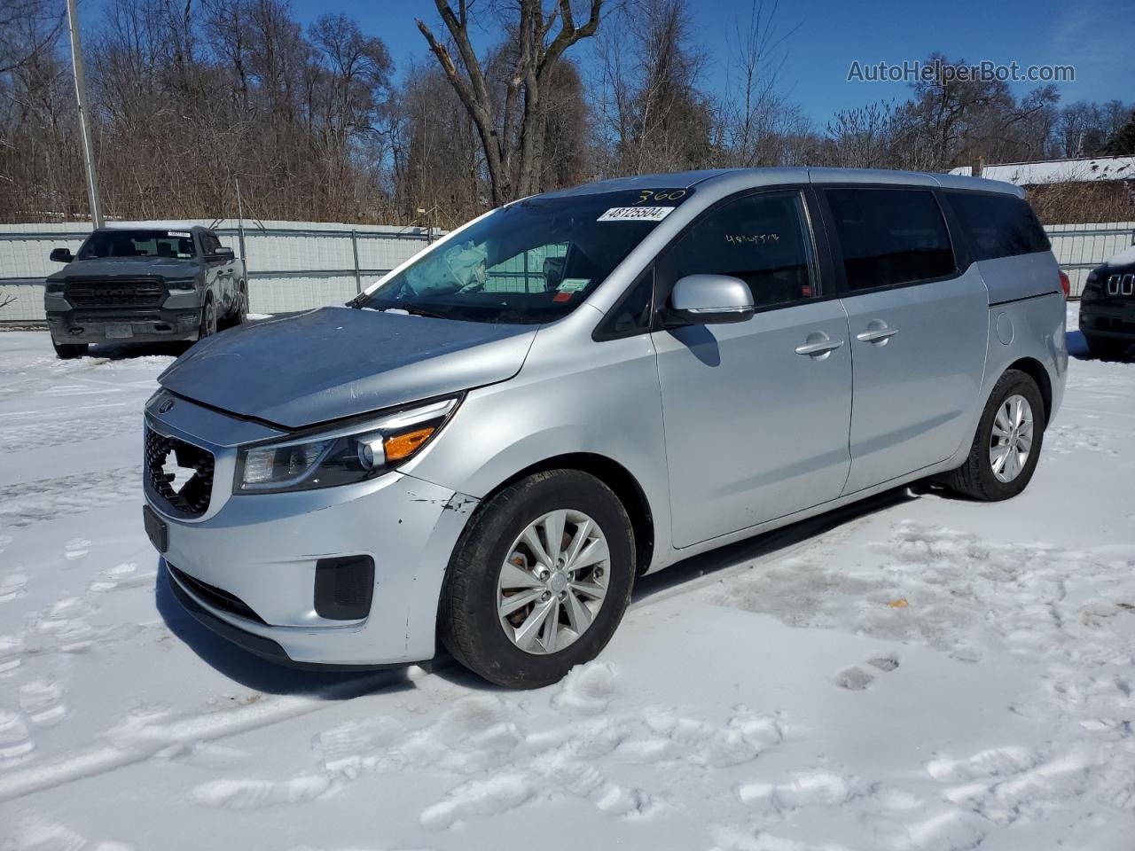 2017 Kia Sedona Lx Silver vin: KNDMB5C19H6306779