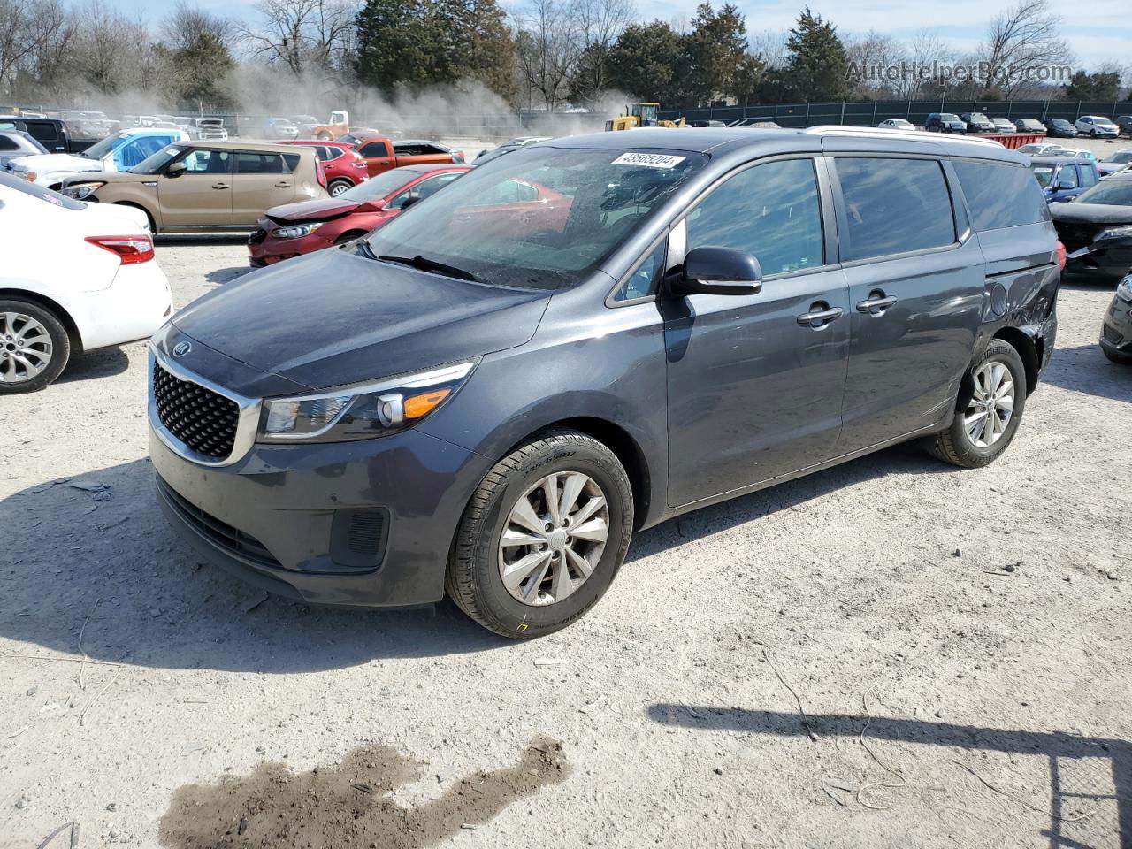 2017 Kia Sedona Lx Gray vin: KNDMB5C19H6324683