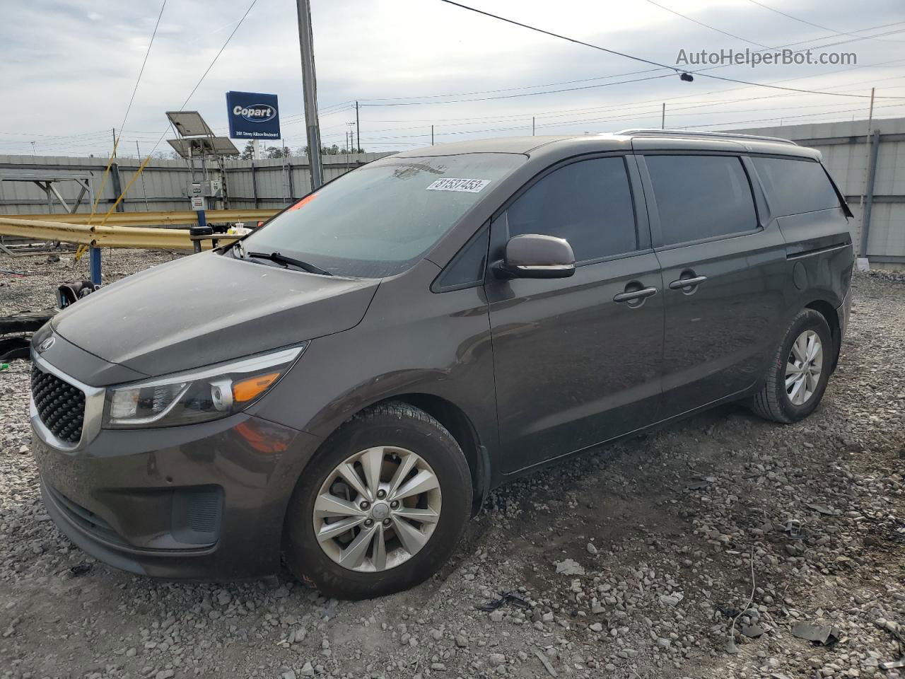 2017 Kia Sedona Lx Gray vin: KNDMB5C19H6331620