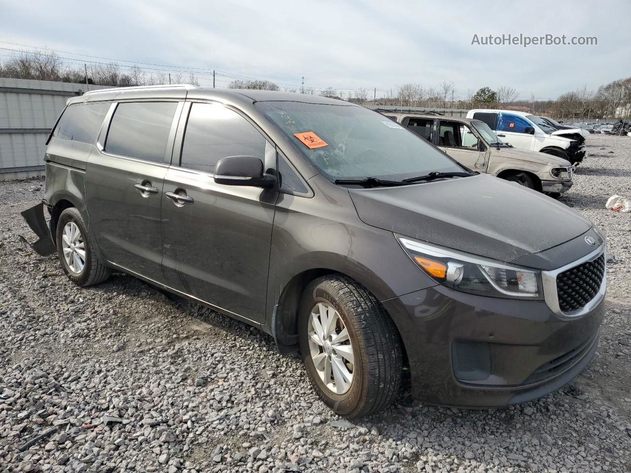 2017 Kia Sedona Lx Gray vin: KNDMB5C19H6331620