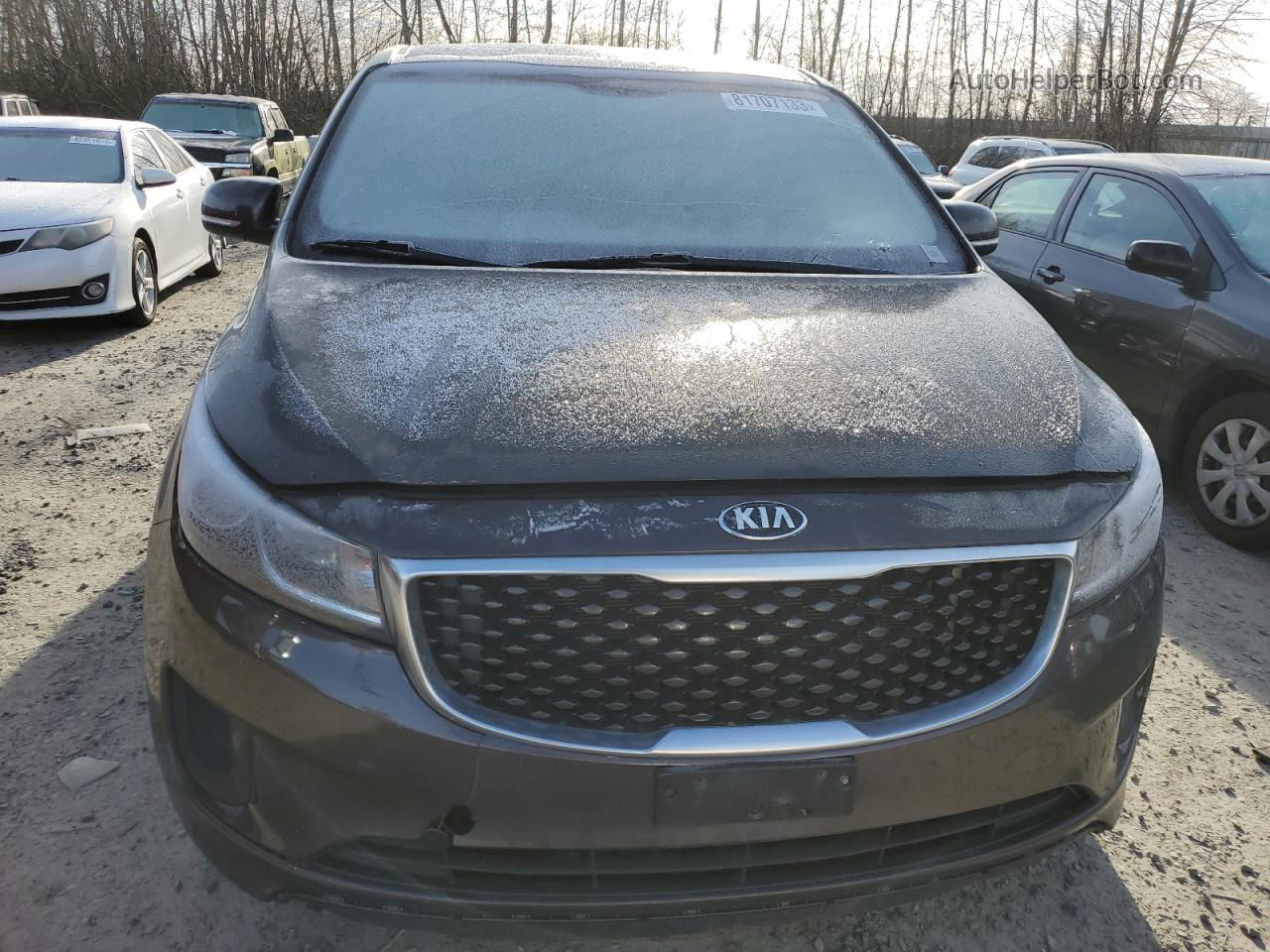 2017 Kia Sedona Lx Gray vin: KNDMB5C1XH6220090