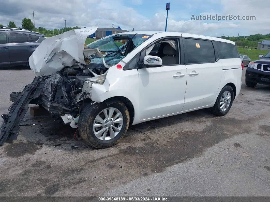 2017 Kia Sedona Lx White vin: KNDMB5C1XH6230585