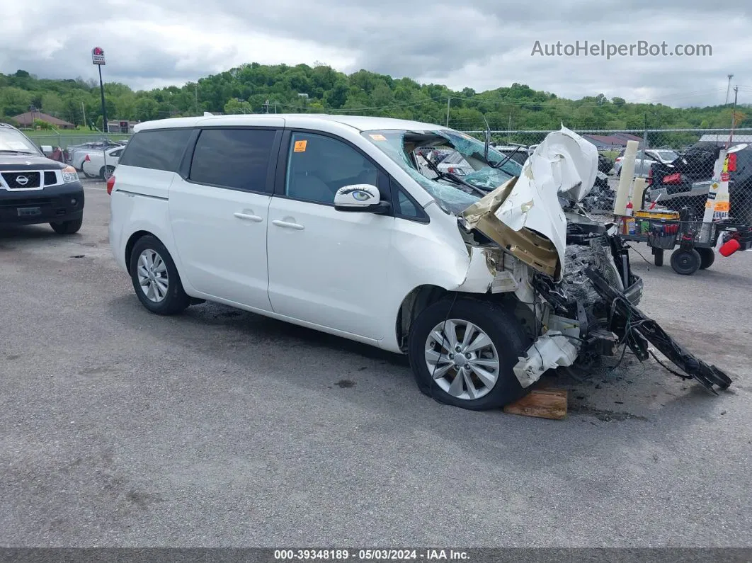 2017 Kia Sedona Lx White vin: KNDMB5C1XH6230585