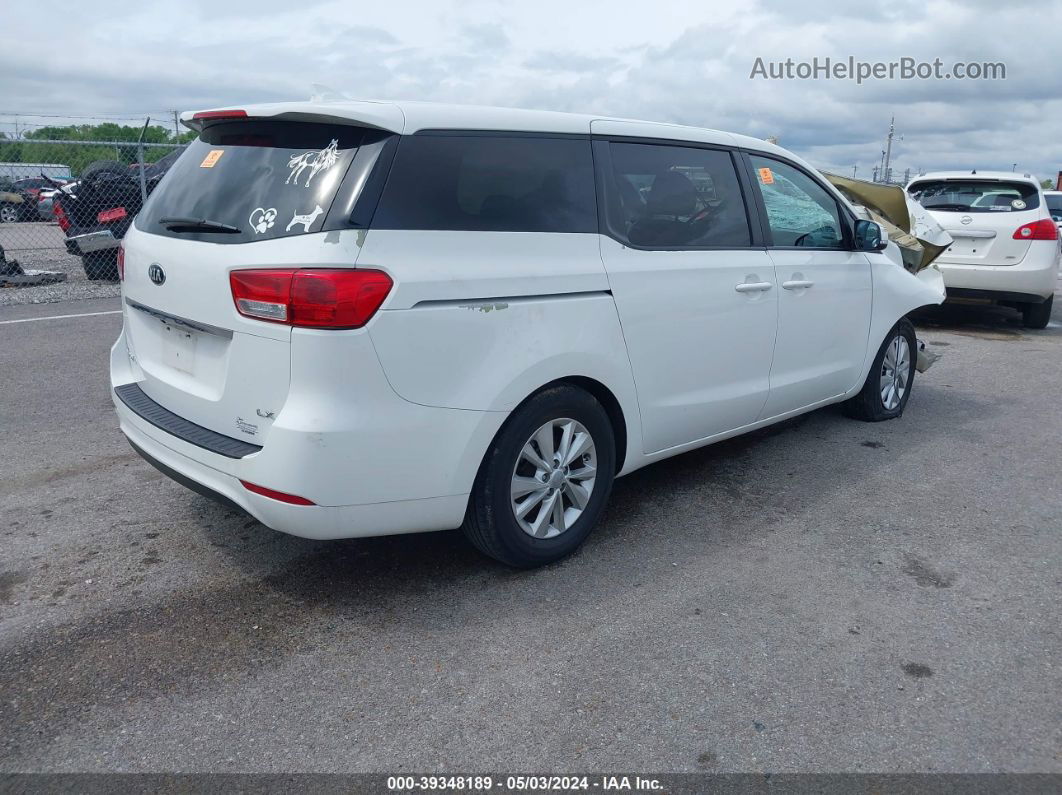 2017 Kia Sedona Lx White vin: KNDMB5C1XH6230585