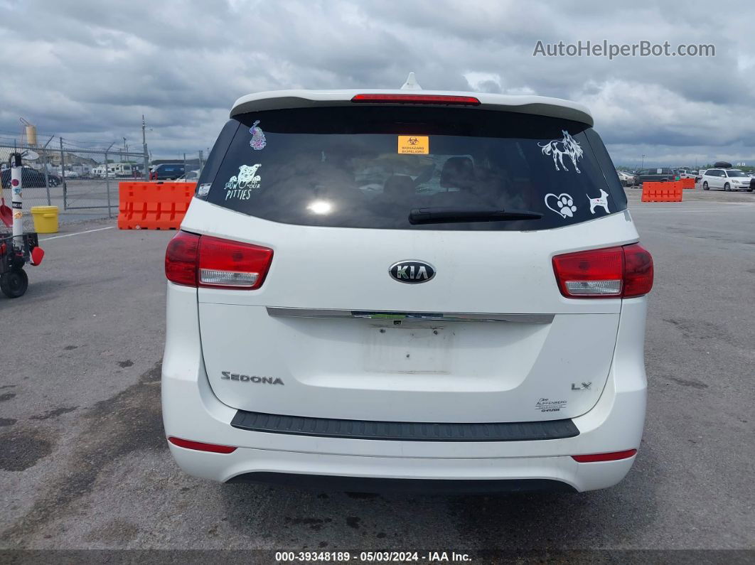 2017 Kia Sedona Lx White vin: KNDMB5C1XH6230585