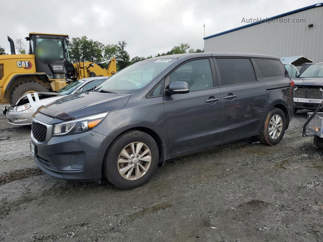 2017 Kia Sedona Lx Gray vin: KNDMB5C1XH6231266