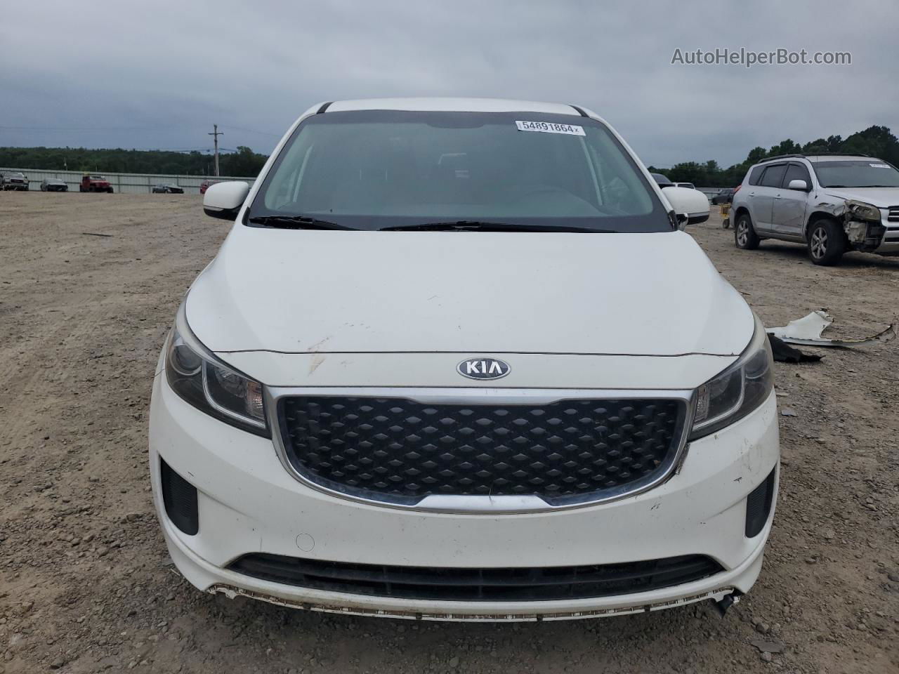 2017 Kia Sedona Lx White vin: KNDMB5C1XH6234460