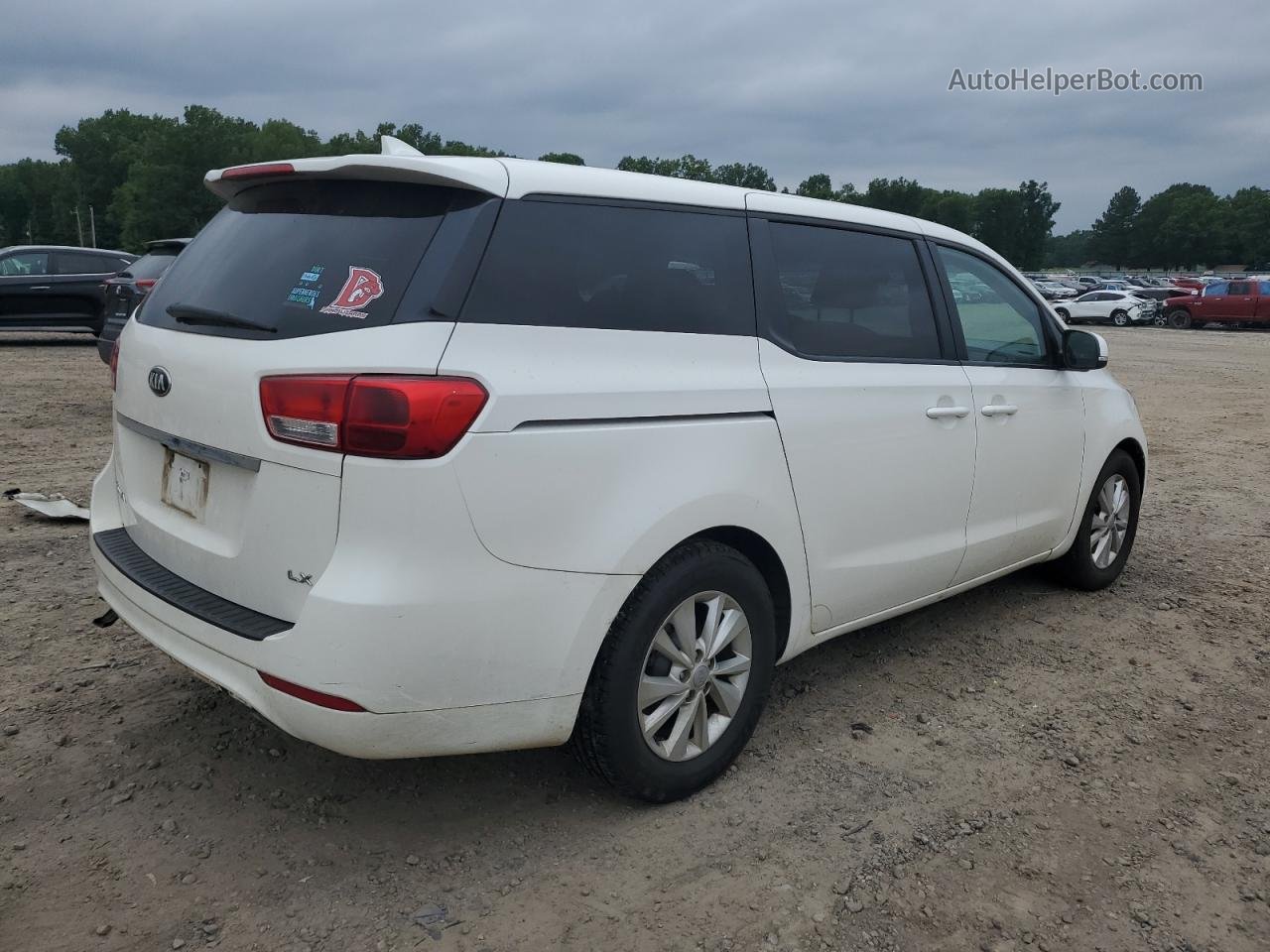 2017 Kia Sedona Lx White vin: KNDMB5C1XH6234460