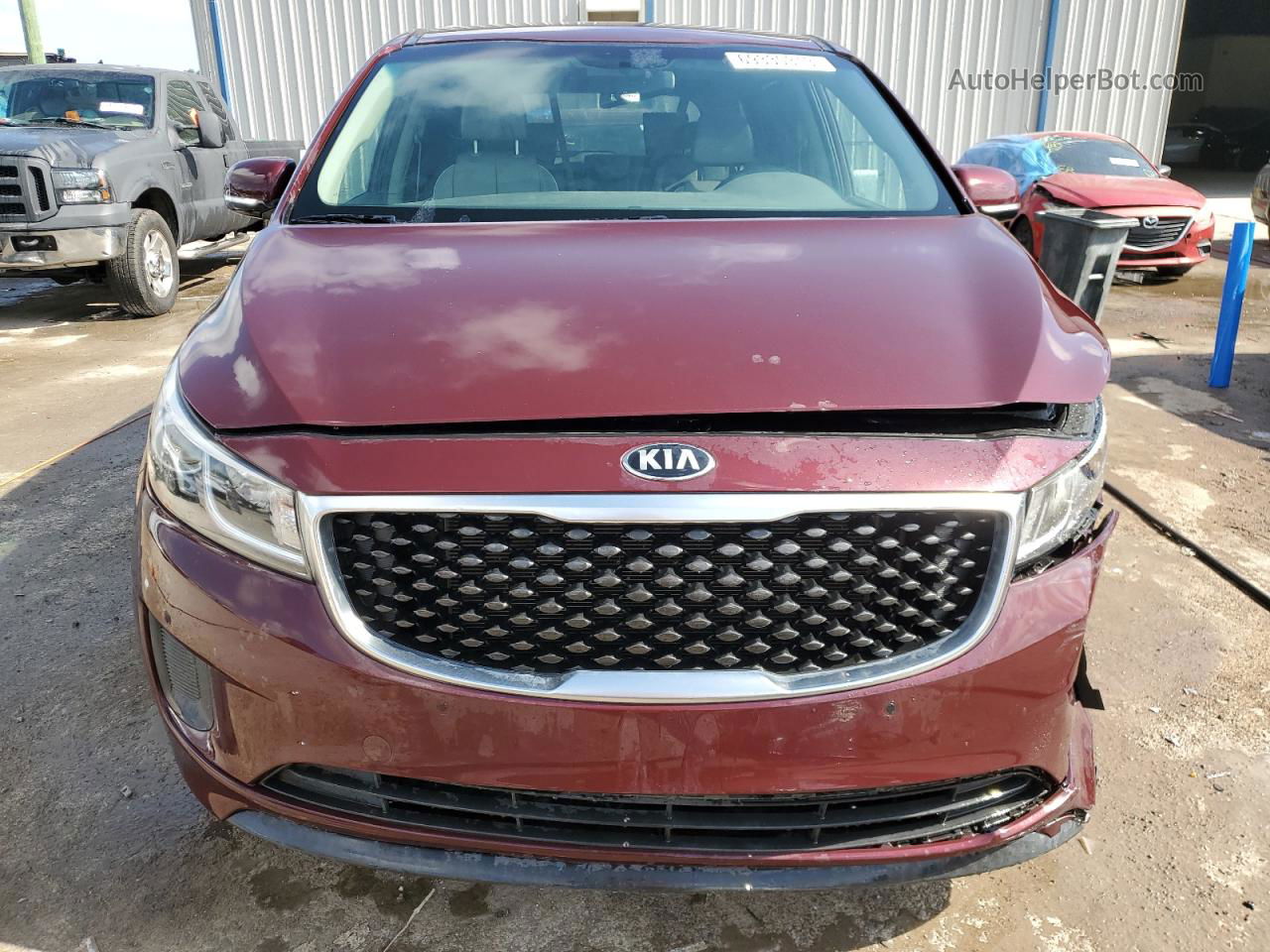 2017 Kia Sedona Lx Бордовый vin: KNDMB5C1XH6300859