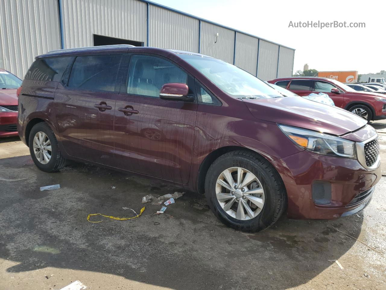 2017 Kia Sedona Lx Burgundy vin: KNDMB5C1XH6300859