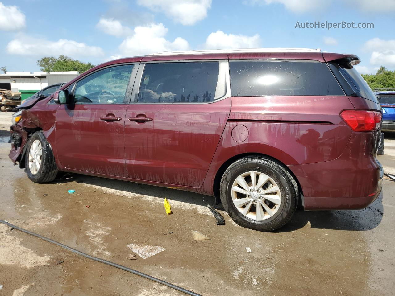 2017 Kia Sedona Lx Burgundy vin: KNDMB5C1XH6300859