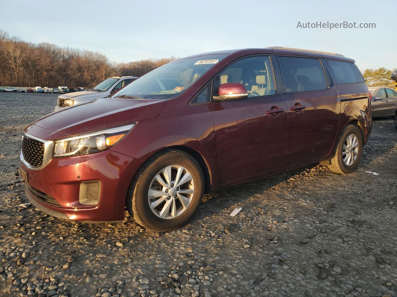 2017 Kia Sedona Lx Burgundy vin: KNDMB5C1XH6326992