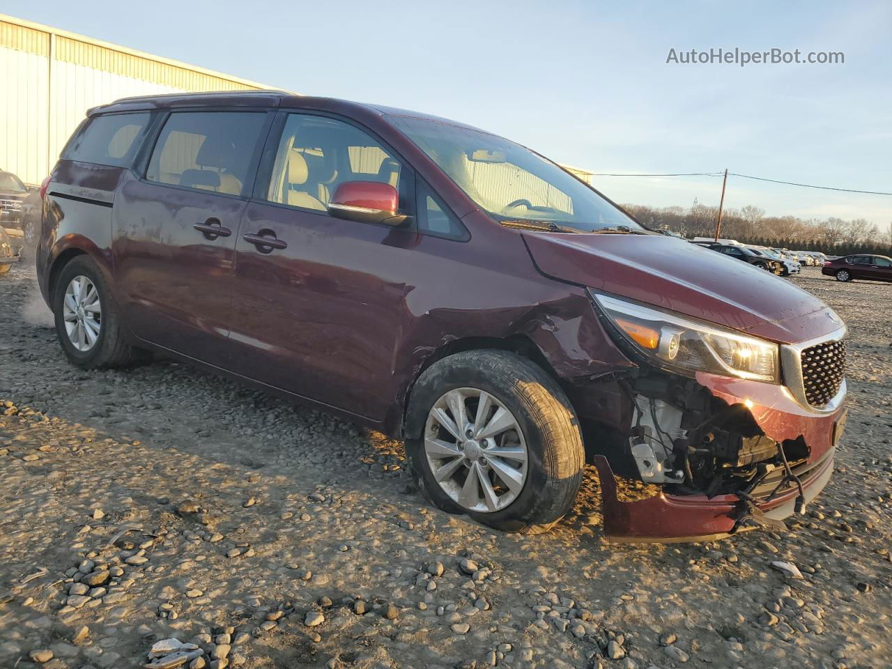 2017 Kia Sedona Lx Burgundy vin: KNDMB5C1XH6326992