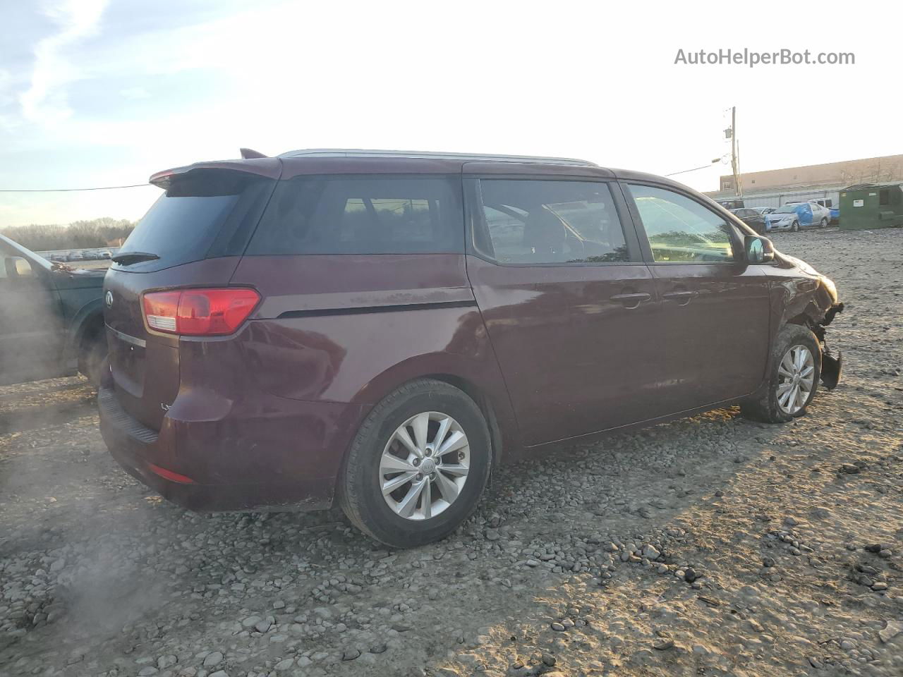 2017 Kia Sedona Lx Burgundy vin: KNDMB5C1XH6326992