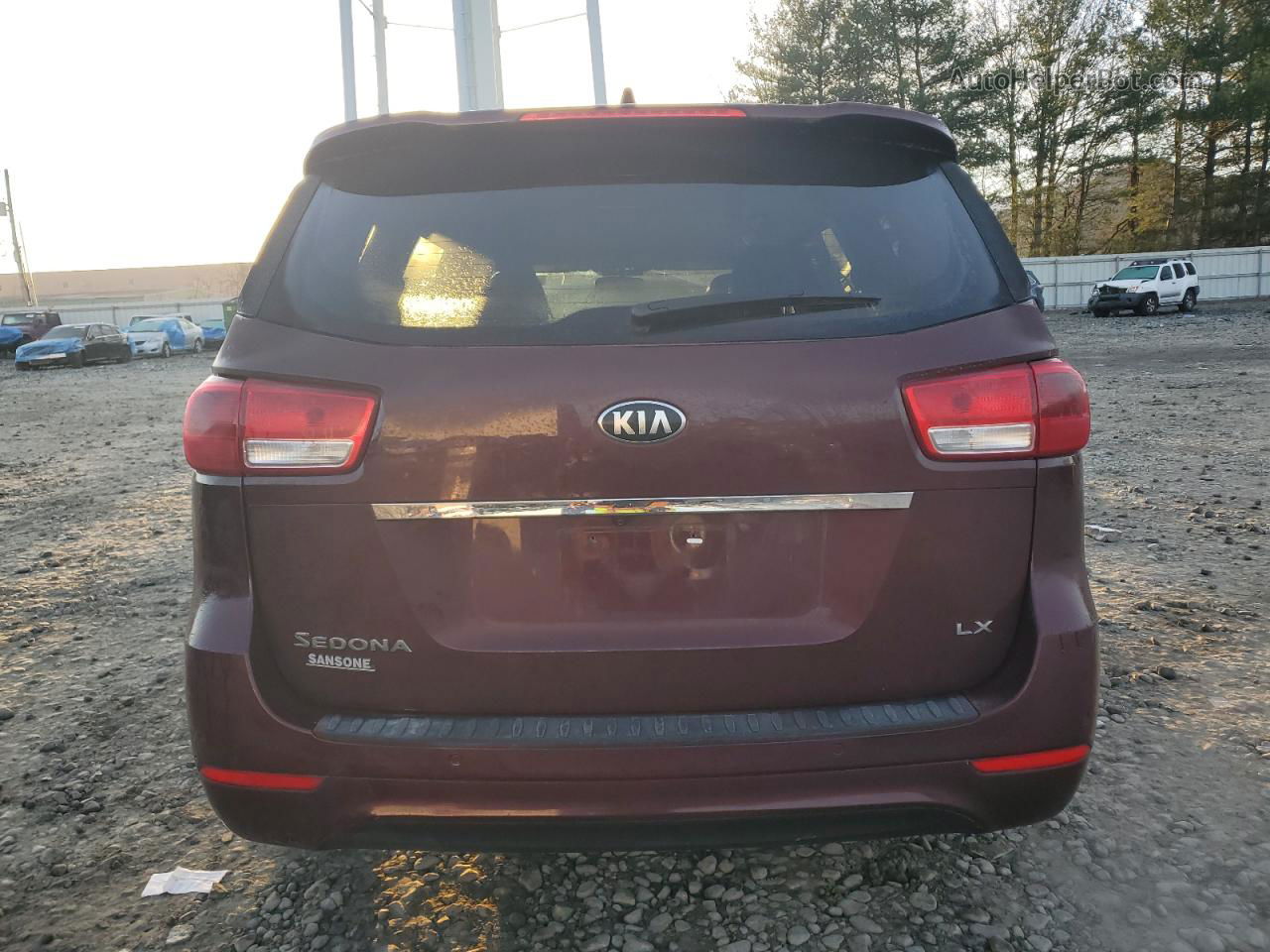 2017 Kia Sedona Lx Burgundy vin: KNDMB5C1XH6326992