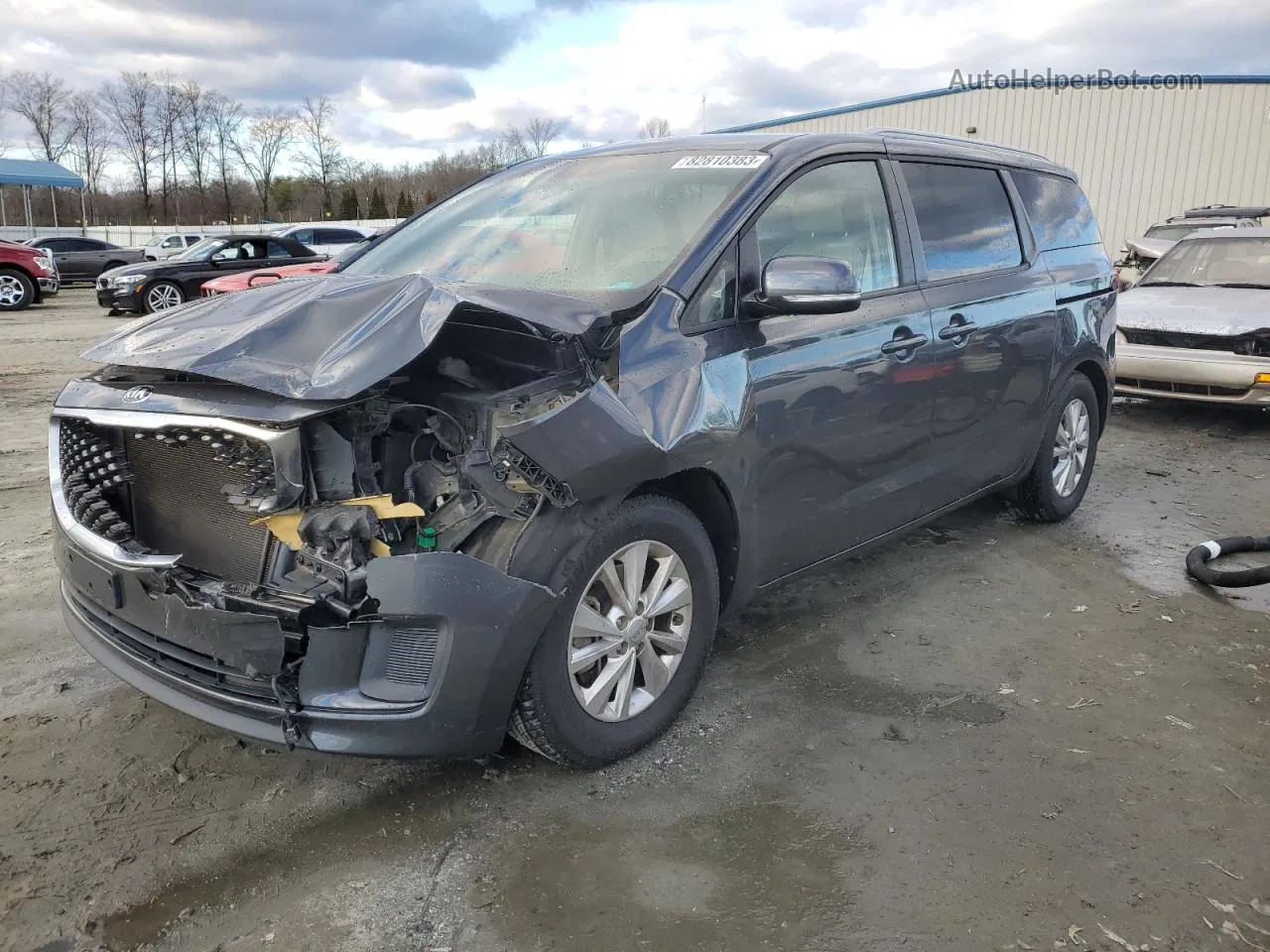 2017 Kia Sedona Lx Charcoal vin: KNDMB5C1XH6332775